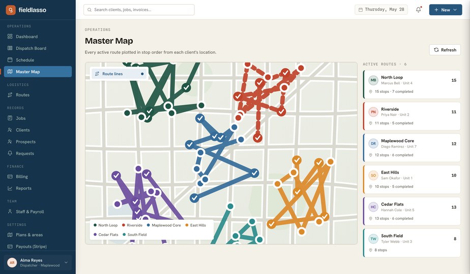 See every route in real time